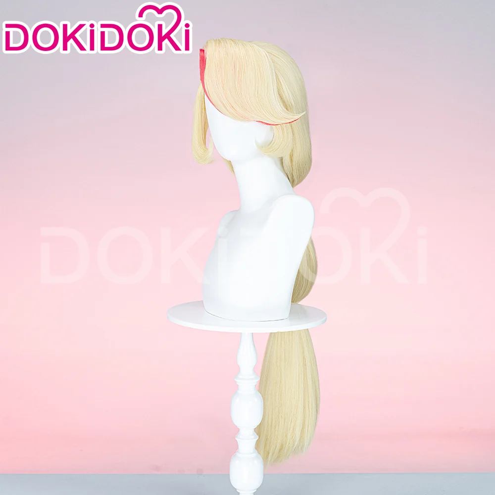 【Ready For Ship】【Pre Crimped】DokiDoki Anime Hell Hotel Cosplay Wig Long Straight Yellow Red Hair - Image 8