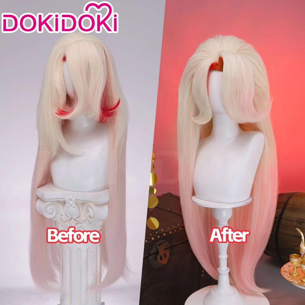 【Partially Ready For Ship】DokiDoki Anime Hell Hotel Cosplay Wig Pink Short / Long Pre Crimped - Image 10
