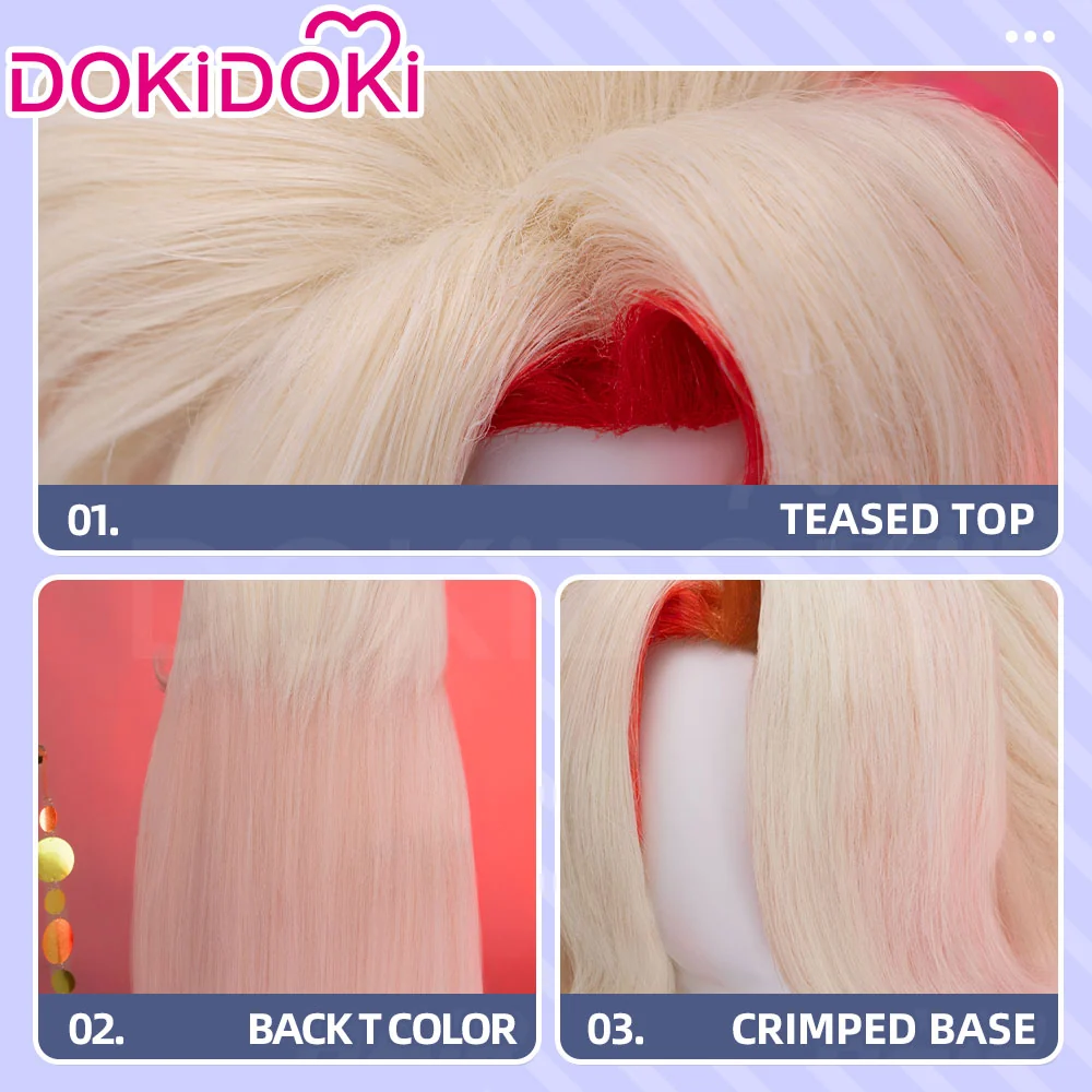 【Partially Ready For Ship】DokiDoki Anime Hell Hotel Cosplay Wig Pink Short / Long Pre Crimped - Image 12