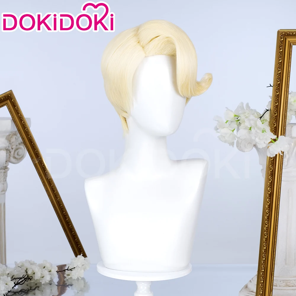 【Ready For Ship】DokiDoki Anime Hell Hotel Cosplay Wig Short Straight Yellow Hair - Image 2