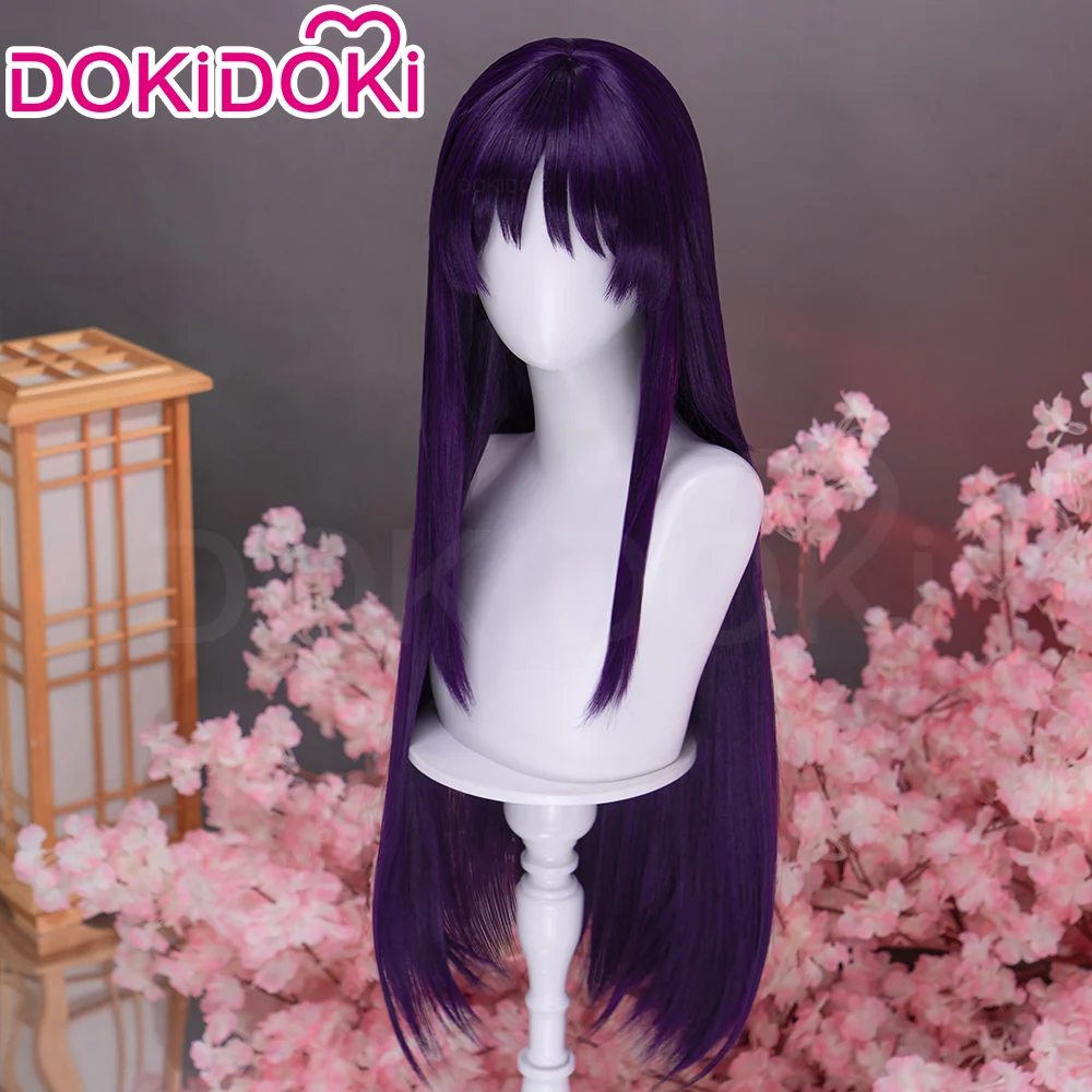 【Long Ver Ready For Ship】DokiDoki Anime Hell's Paradise: Jigokuraku Cosplay Aza Toma Wig Long Straight Purple Hair - Image 3