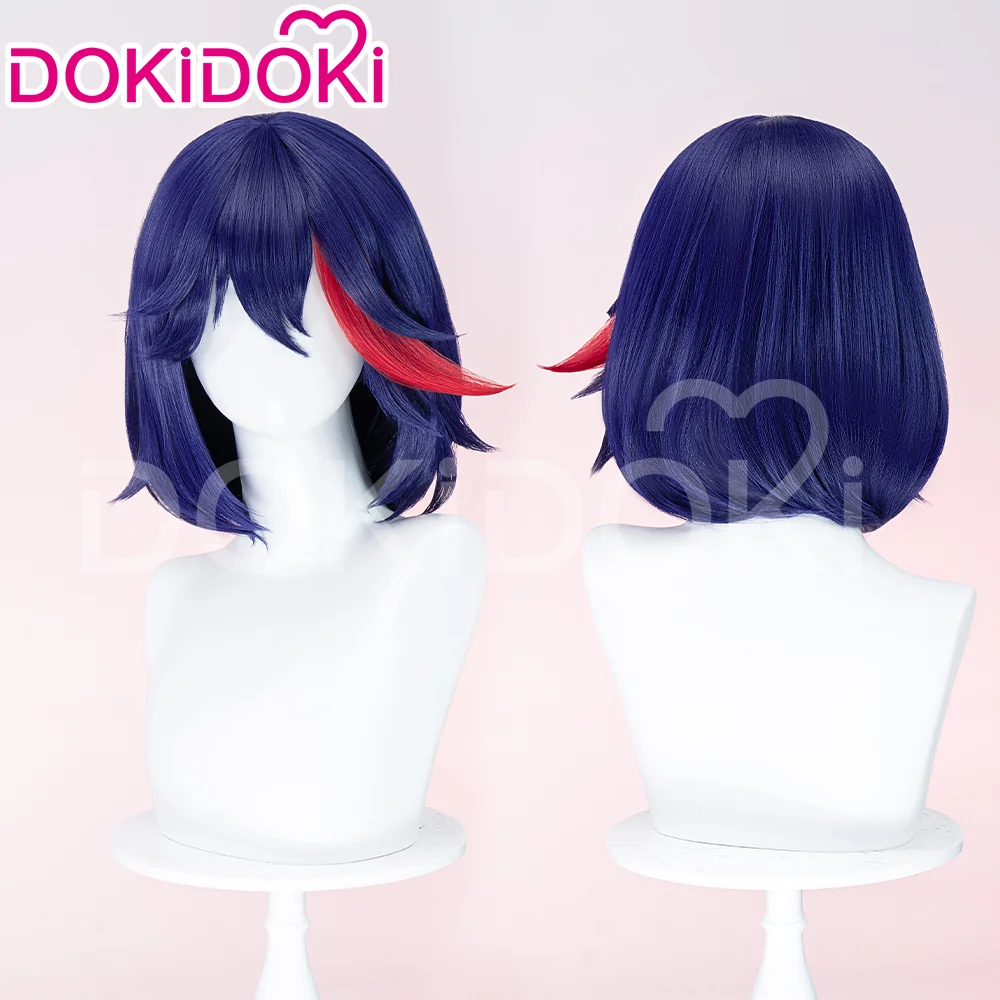 【Ready For Ship】DokiDoki Anime KILL la KILL Cosplay Matoi Ryuuko Wig Short Straight Dark Blue Hair