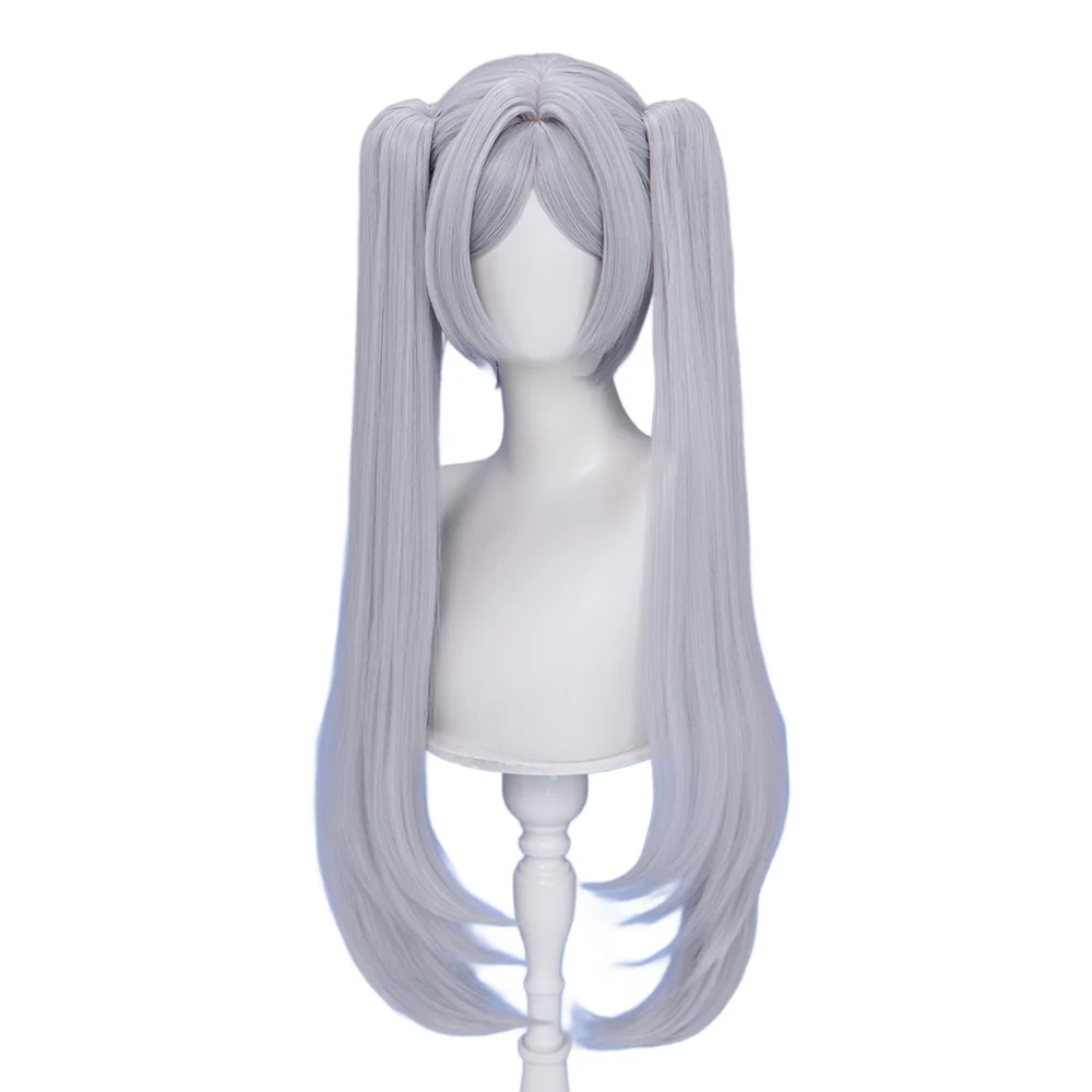 【Ready For Ship】DokiDoki Anime Manga Cosplay Wig / Earrings/ Ring / Eyelashes Long Straight White Grey Hair - Image 6