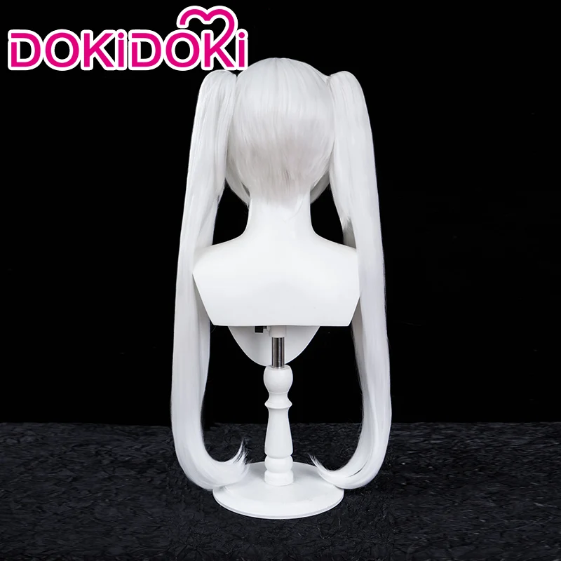 【Ready For Ship】DokiDoki Anime Manga Cosplay Wig / Earrings/ Ring / Eyelashes Long Straight White Grey Hair - Image 8