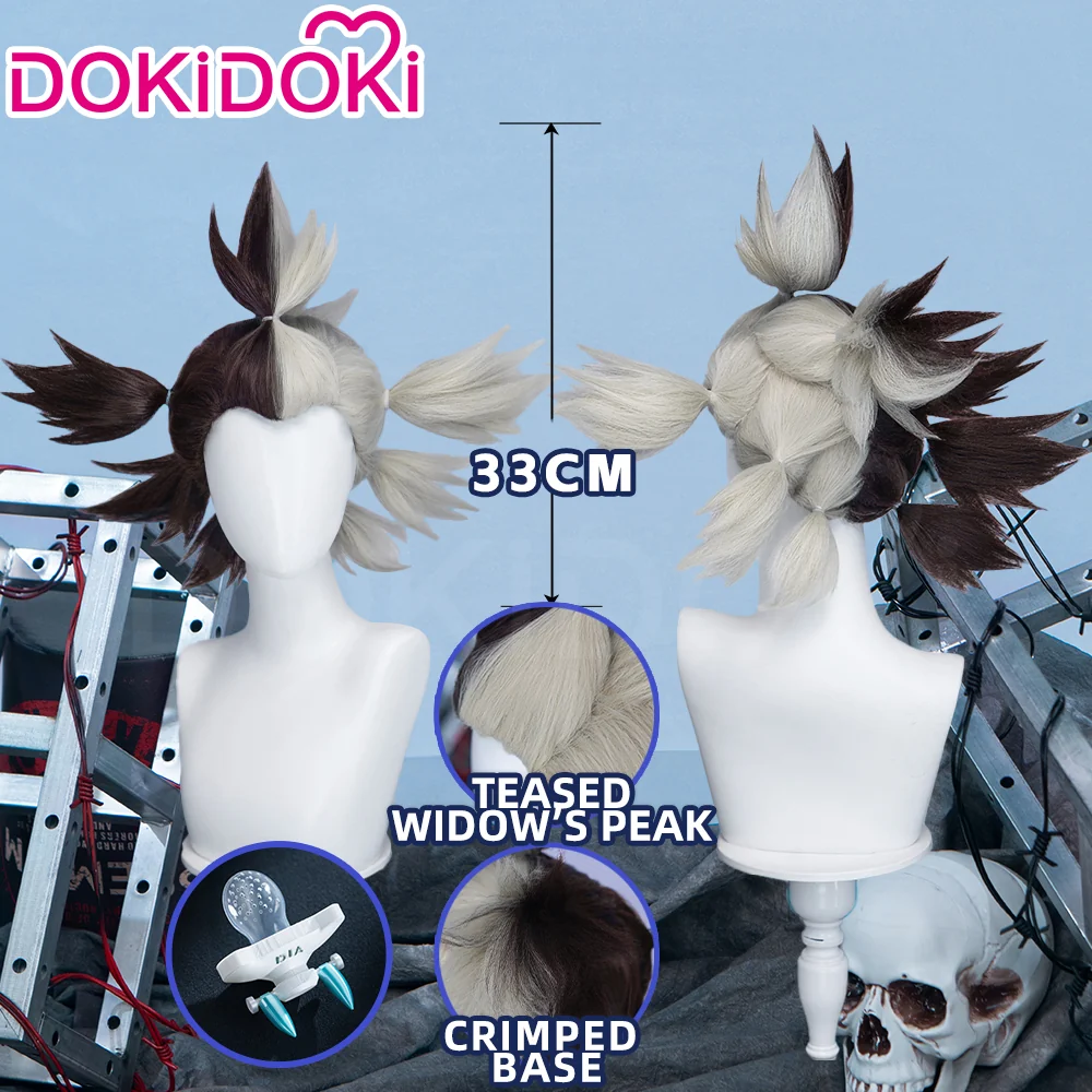 【Ready For Ship】DokiDoki Anime Manga GACHIAKUTA Cosplay Dear Santa Wig Black Silver Spiky Hair / Pacifier Prop