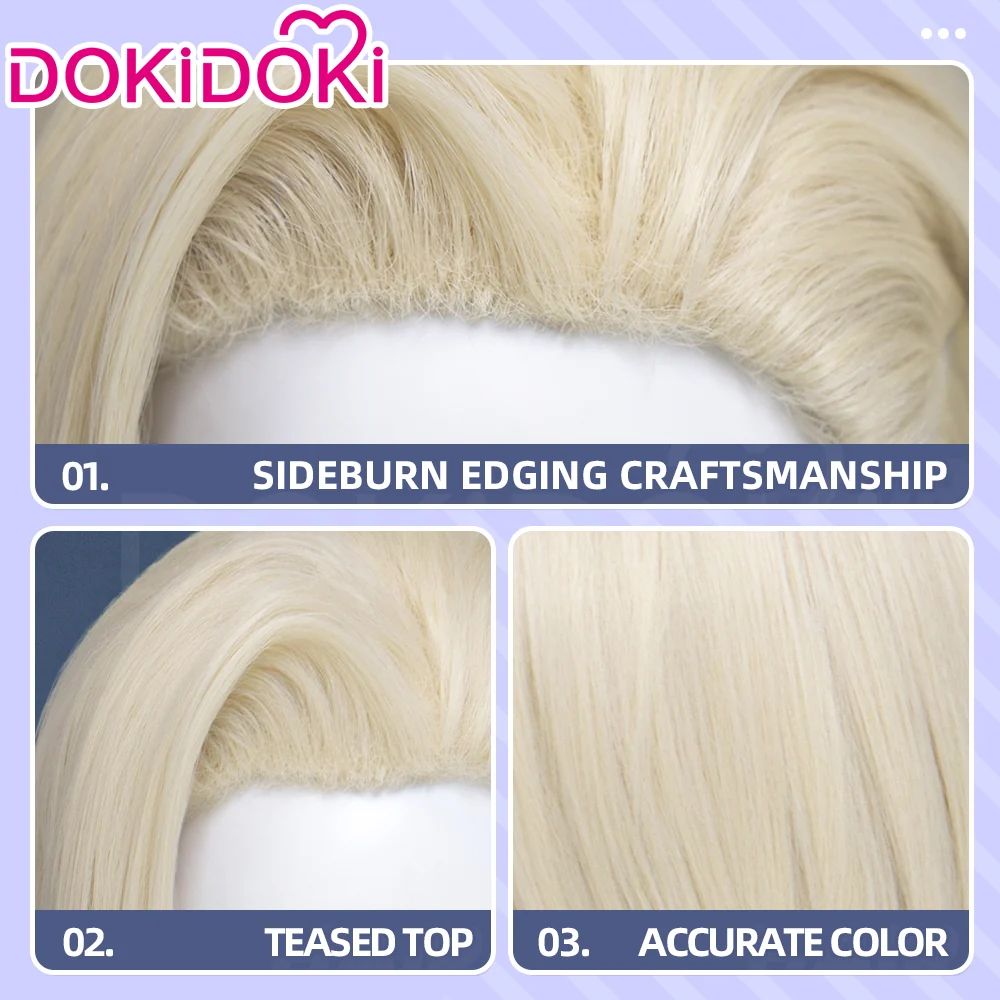 DokiDoki Anime Manga GACHIAKUTA Cosplay Gris Rubion Wig Short Blonde Hair - Image 5
