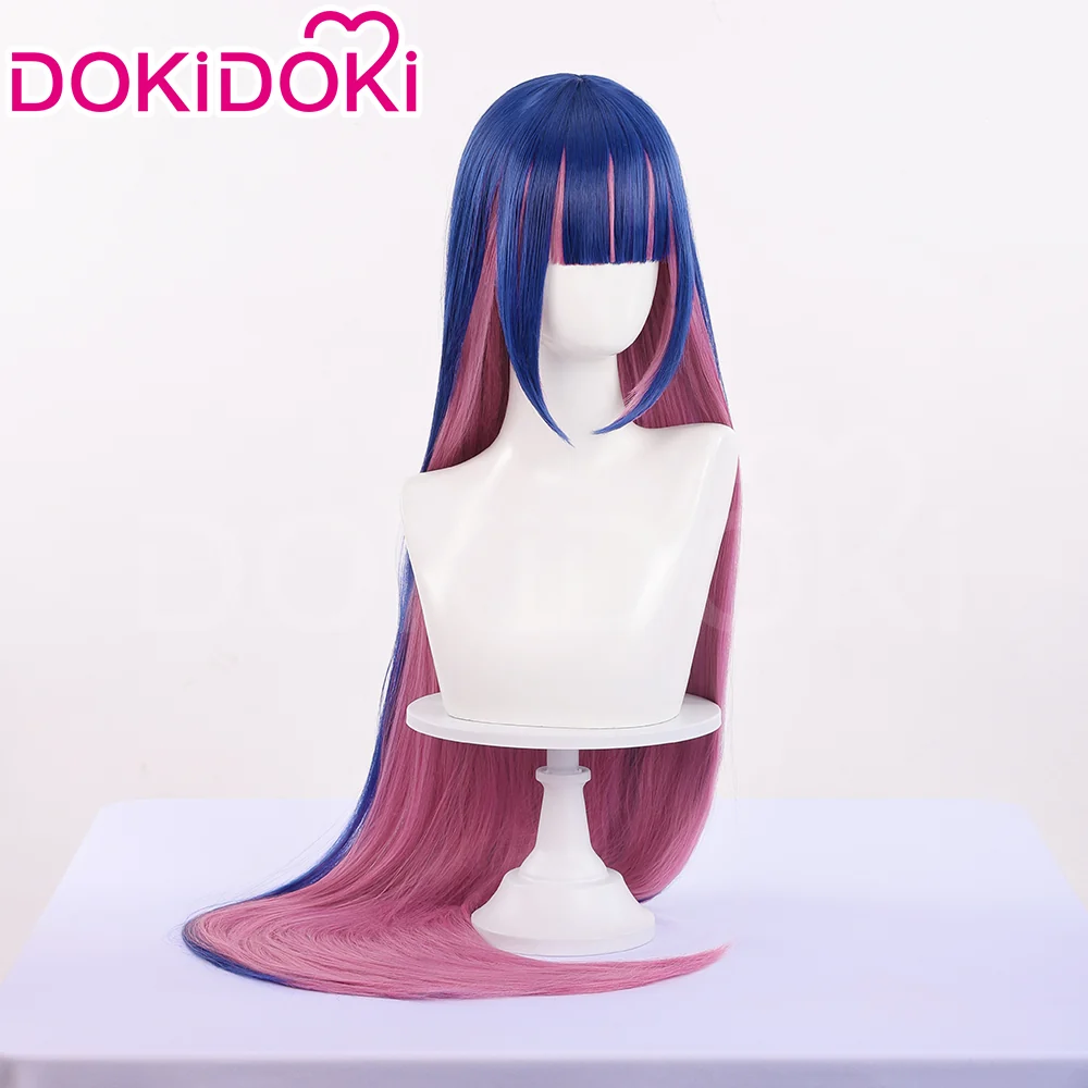 【Ready For Ship】DokiDoki Anime Cosplay  Cosplay Wig Long Straight Blue Pink Hair - Image 5