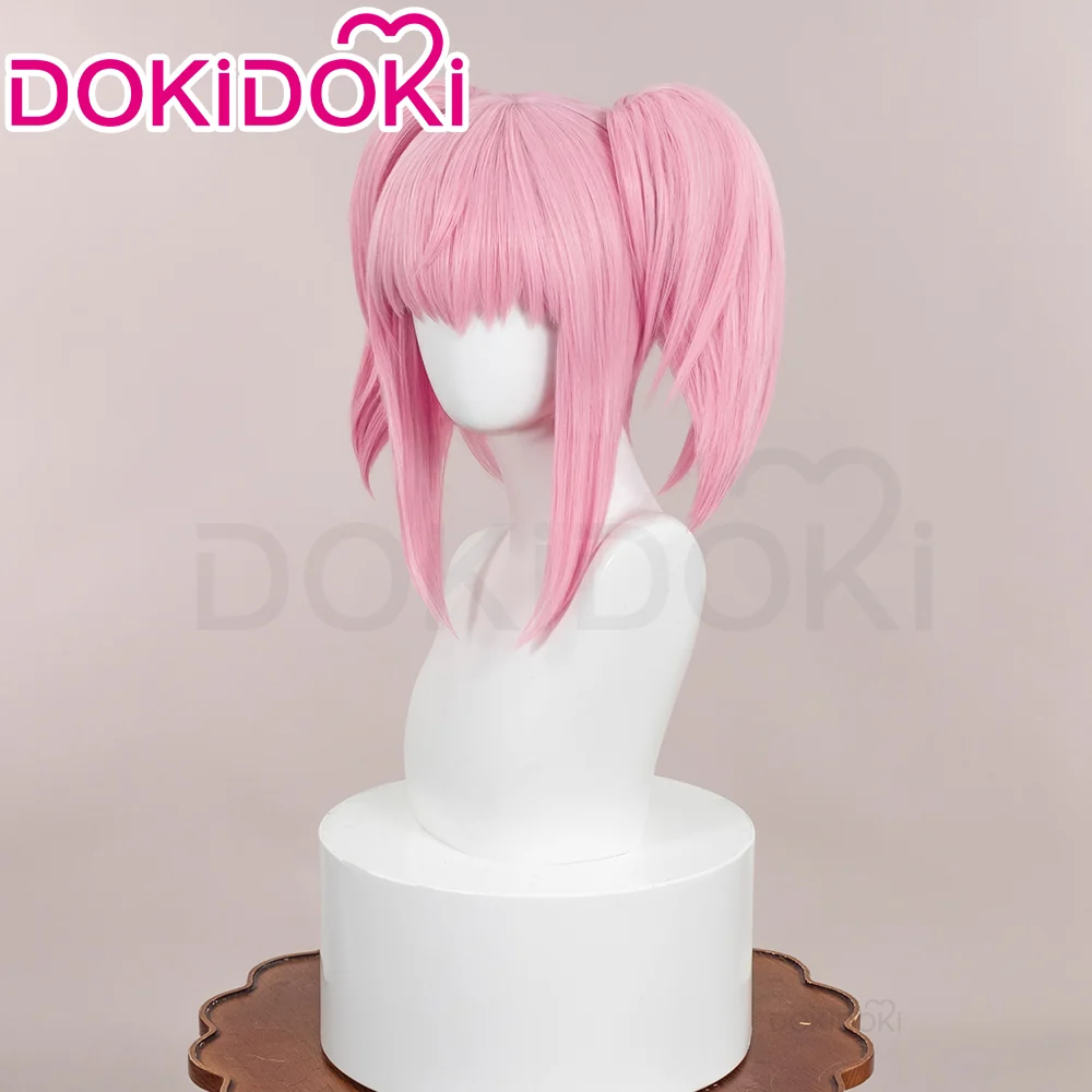 【Ready For Ship】DokiDoki Anime Shugo Chara Cosplay Hinamori Amu Daiya Wig Long Straight Double Ponytail Pink Hair Amulet Clover - Image 3