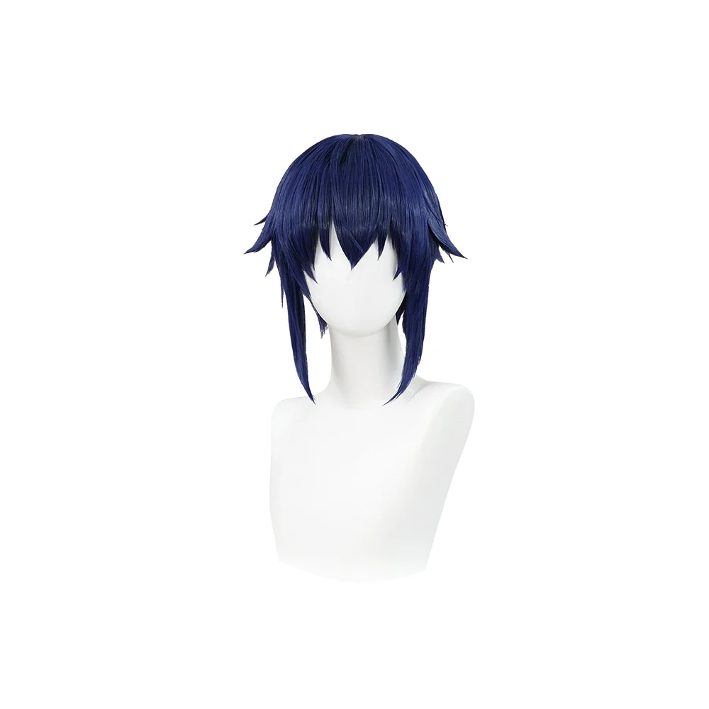 DokiDoki Anime Shugo Chara Cosplay Tsukiyomi Ikutoi Wig Short Straight Blue Hair - Image 5
