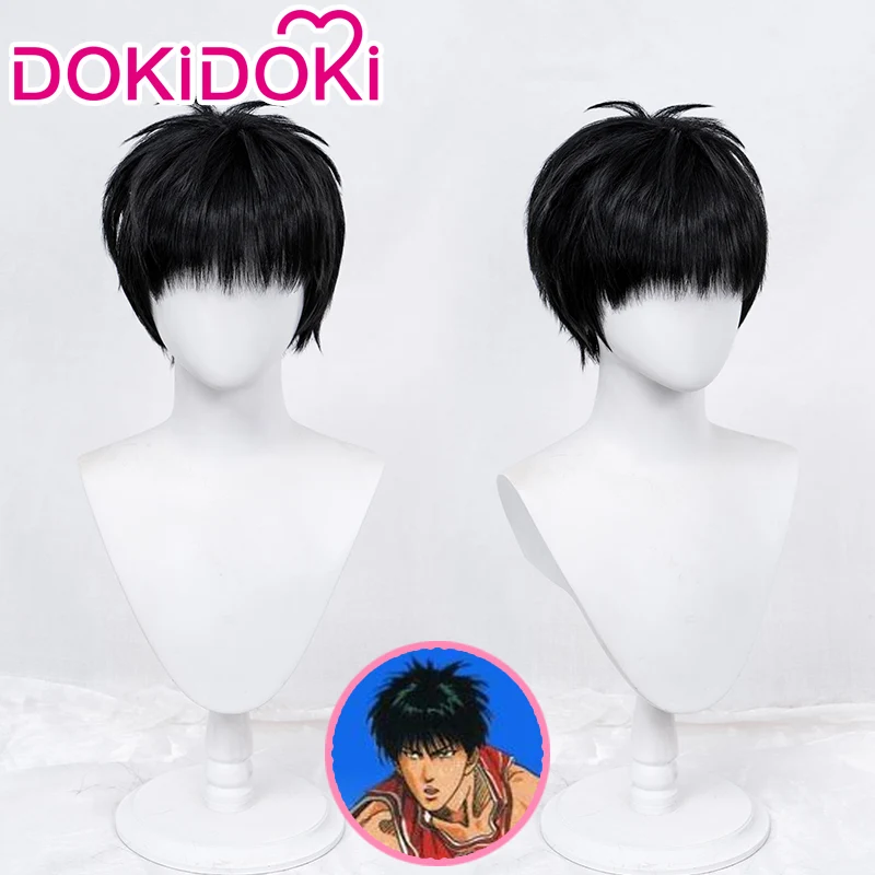 【Ready For Ship】DokiDoki Anime Slam Dunk Cosplay Kaede Rukawa Cosplay Wig Short Black