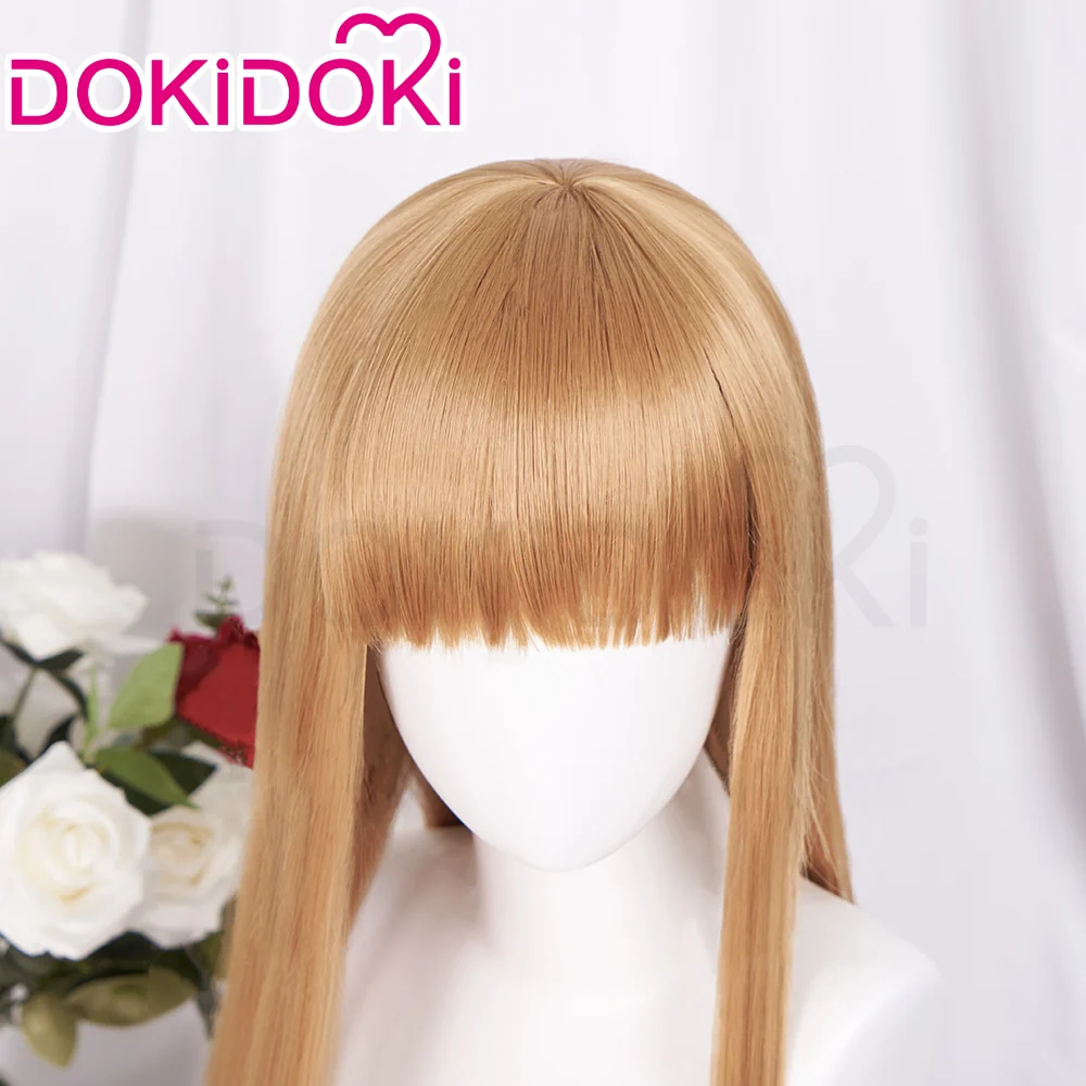 【Ready For Ship】DokiDoki Anime Spice and Wolf: Merchant Meets the Wise Wolf Cosplay Holo Wig Long Straight Orange Hair - Image 4