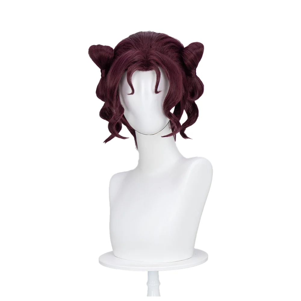 【Ready For Ship】DokiDoki Anime The Apothecary Diaries Cosplay Shisui Wig Short Curly Dark Red Hair - Image 5