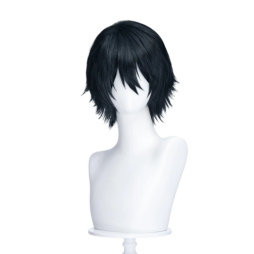【Ready For Ship】DokiDoki Anime The Fragrant Flower Blooms with Dignity Cosplay Saku Natsusawa Wig Black Short - Image 5