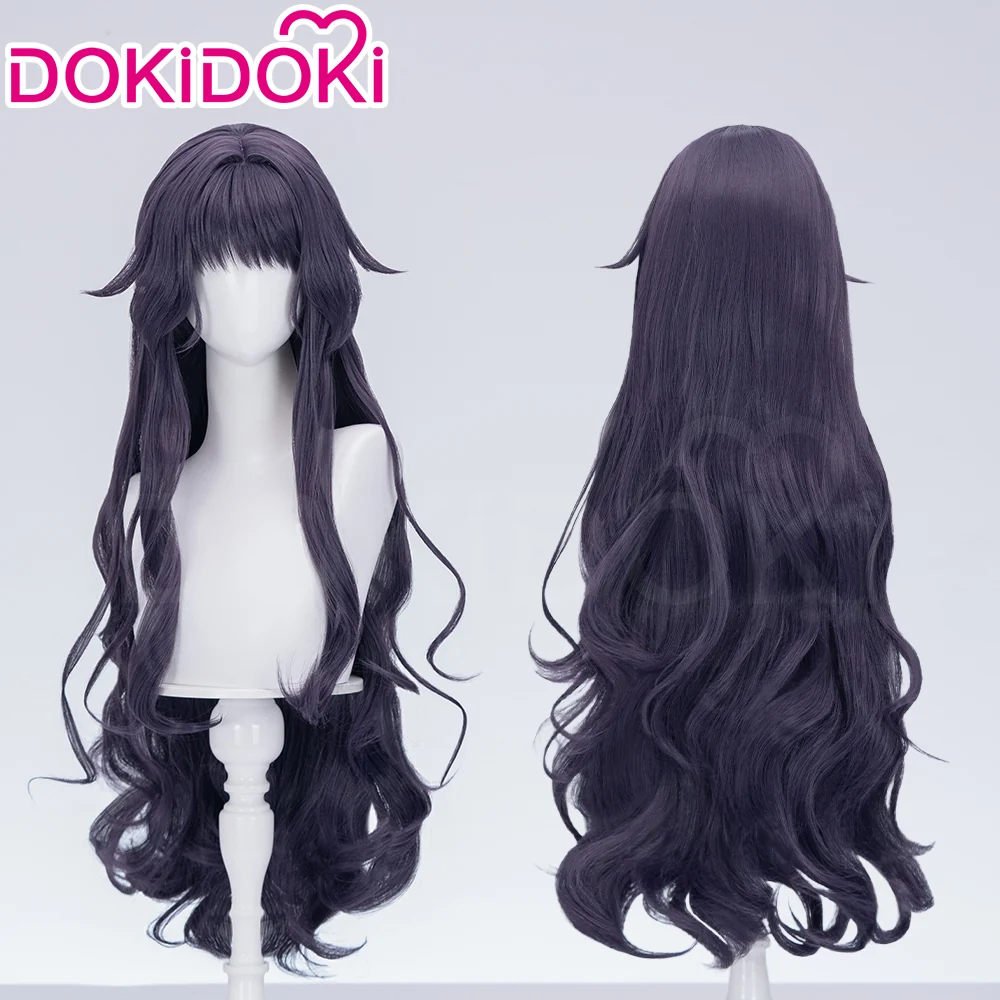 【Ready For Ship】DokiDoki Anime The Fragrant Flower Blooms with Dignity Cosplay Waguri Kaoruko Wig Long Blackish Purple Hair Ponytail - Image 12