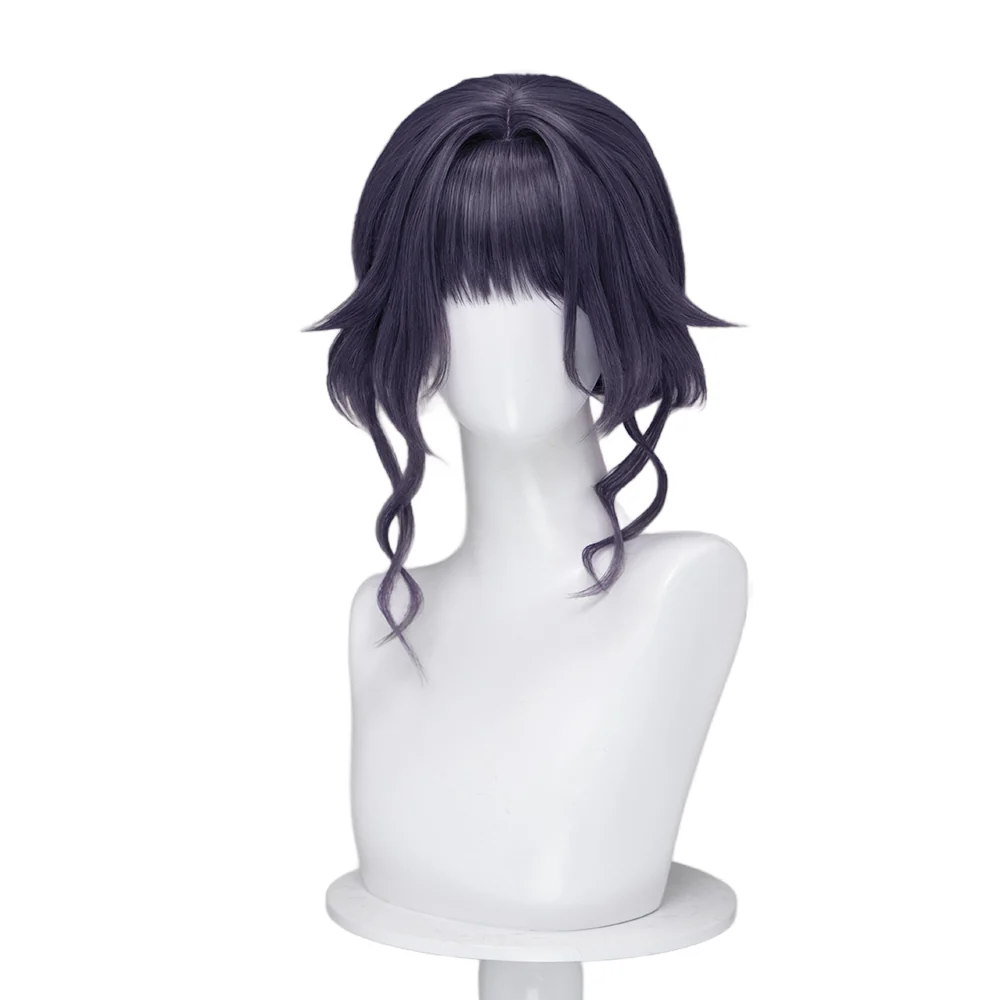 【Ready For Ship】DokiDoki Anime The Fragrant Flower Blooms with Dignity Cosplay Waguri Kaoruko Wig Long Blackish Purple Hair Ponytail - Image 20