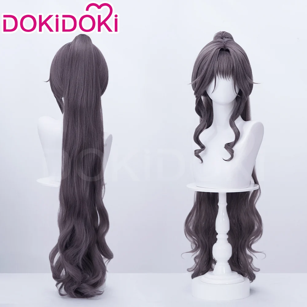 【Ready For Ship】DokiDoki Anime The Fragrant Flower Blooms with Dignity Cosplay Waguri Kaoruko Wig Long Blackish Purple Hair Ponytail - Image 7