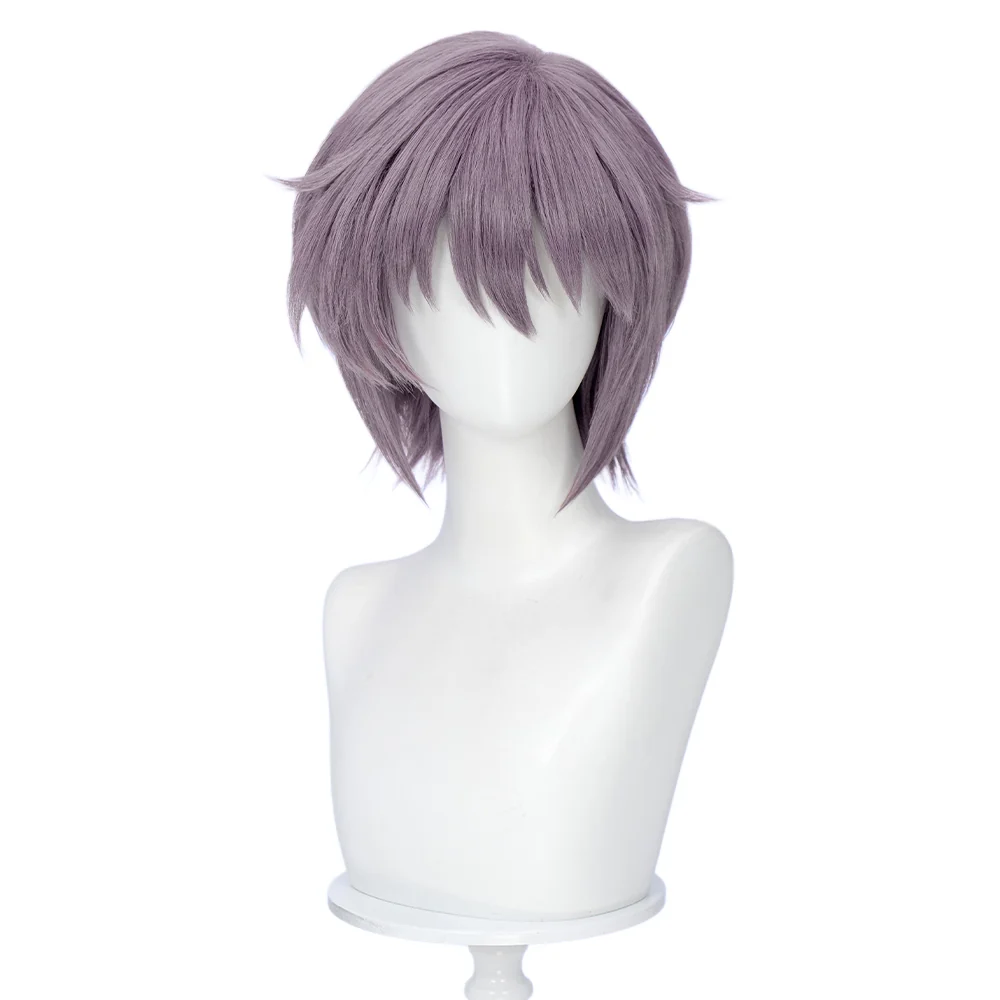 【Ready For Ship】DokiDoki Anime The Melancholy of Haruhi Suzumiya Cosplay Nagato Yuki Wig Short Straight Light Purple Hair - Image 2