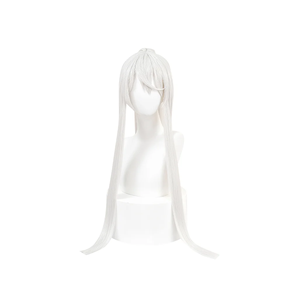 【Ready For Ship】DokiDoki Anime Thunderbolt Fantasy Cosplay Rin Setsu A Wig Long Straight White Hair - Image 2