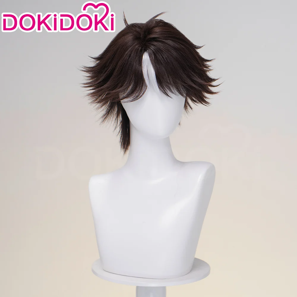 【Ready For Ship】DokiDoki Anime TO BE HERO X Cosplay Lin Ling Wig Short Dark Brown Hair Linling - Image 3