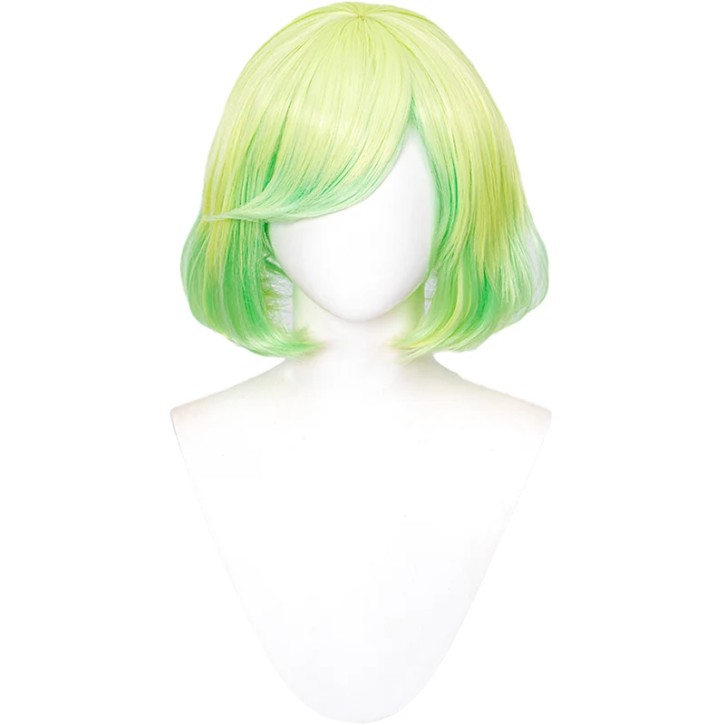 DokiDoki Anime Witch Hat Atelier Cosplay Coco Wig Short Straight Yellow Green Hair - Image 4