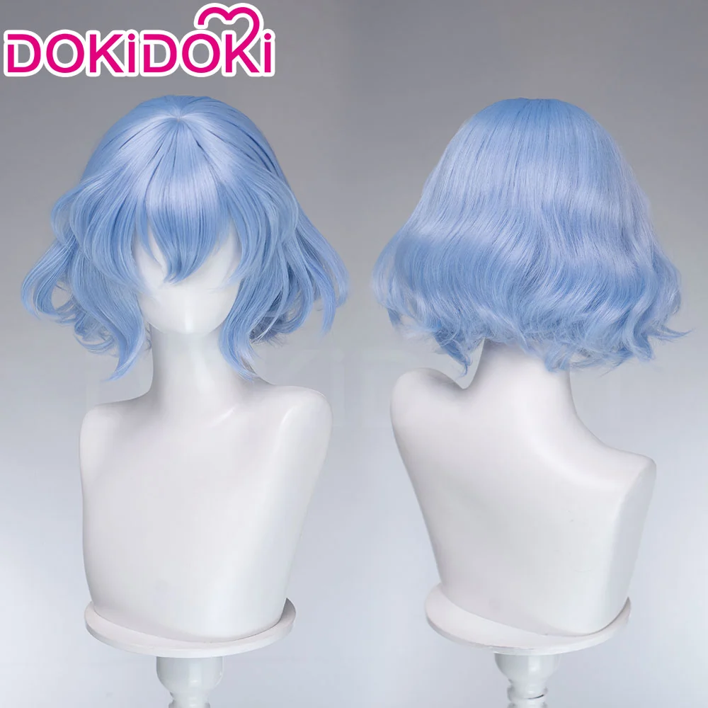 【Ready For Ship】DokiDoki Anime TouHou Project Cosplay Remilia Scarlet Wig Light Blue Short Hair