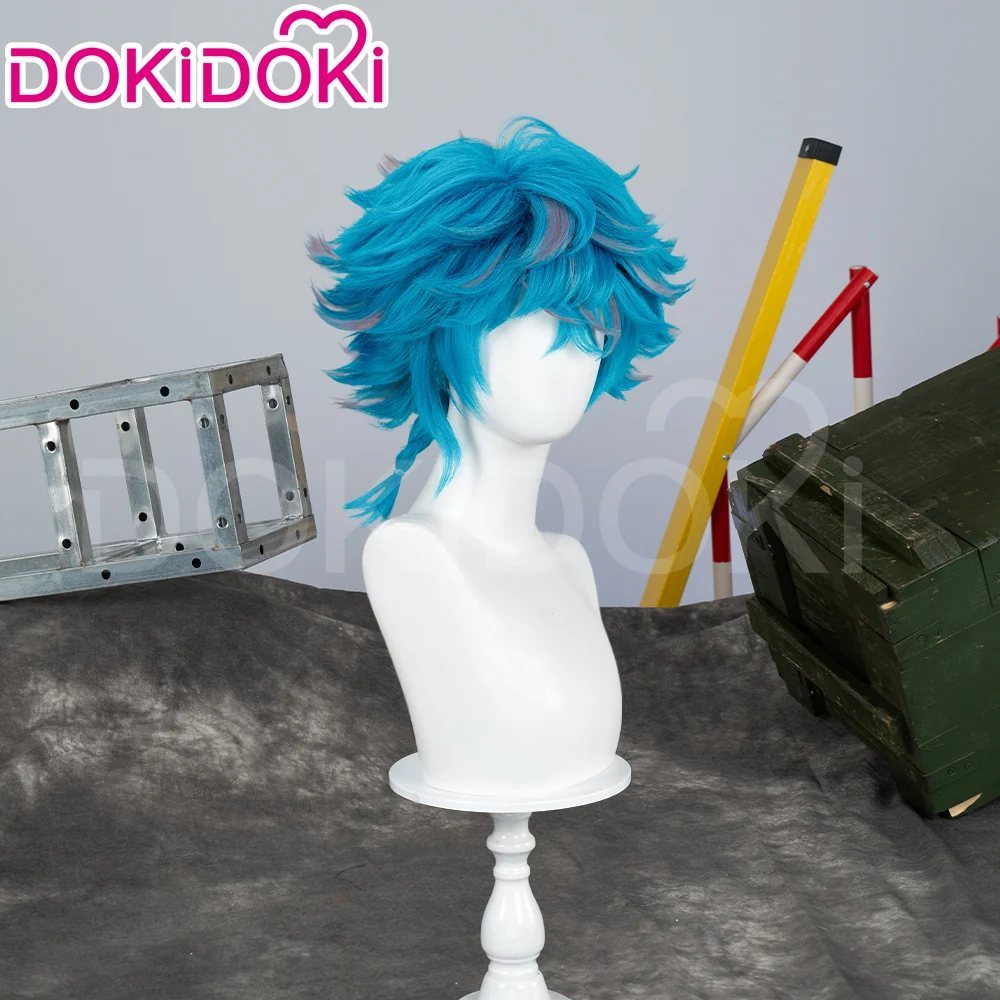 【Ready For Ship】DokiDoki Anime Wig Little Girl Wig Short Curl Blue Hair Small Braids - Image 2