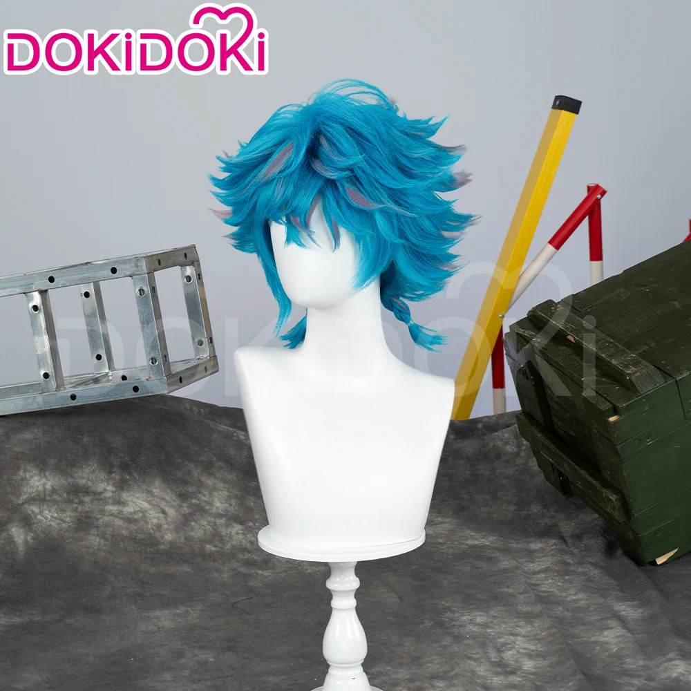 【Ready For Ship】DokiDoki Anime Wig Little Girl Wig Short Curl Blue Hair Small Braids - Image 3