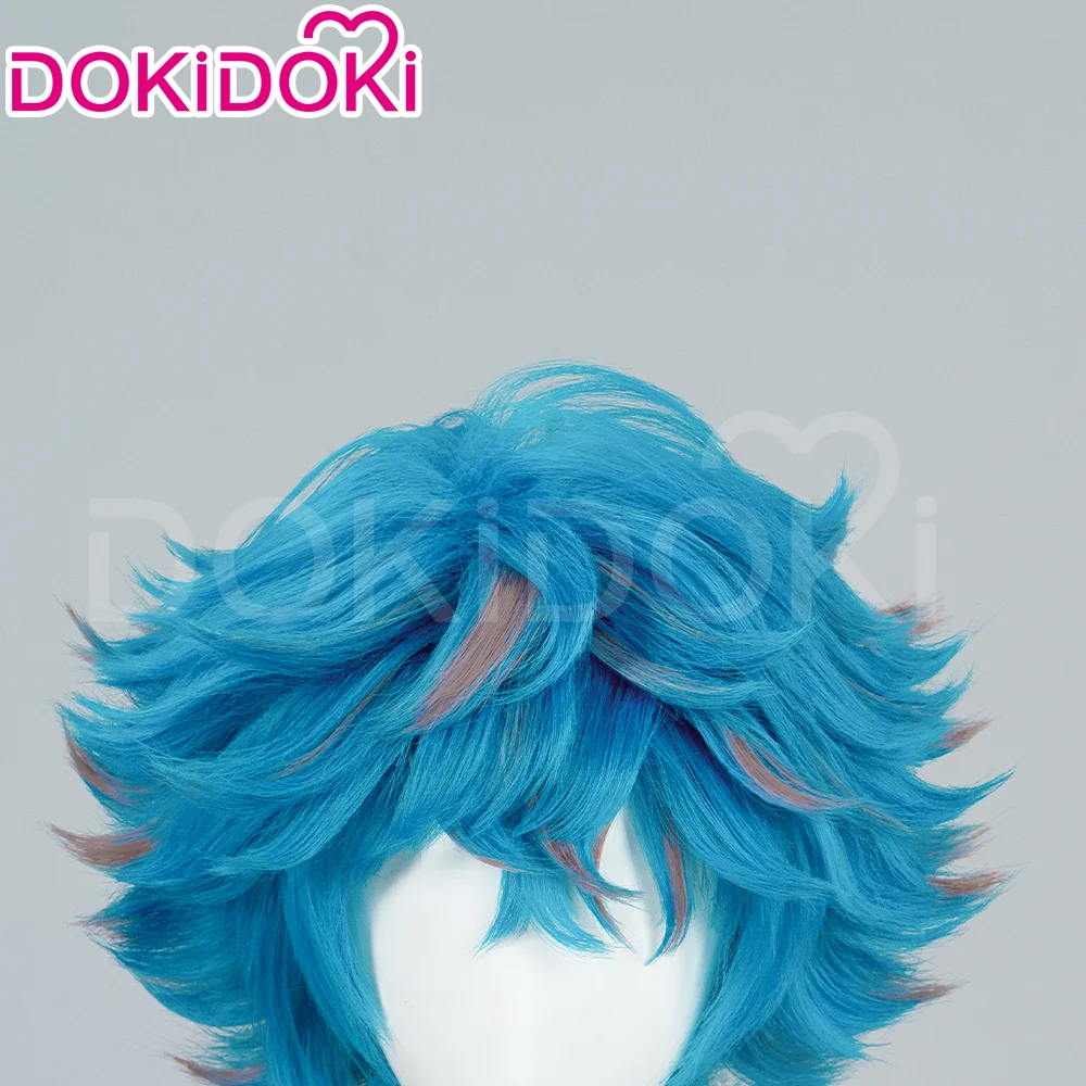 【Ready For Ship】DokiDoki Anime Wig Little Girl Wig Short Curl Blue Hair Small Braids - Image 4
