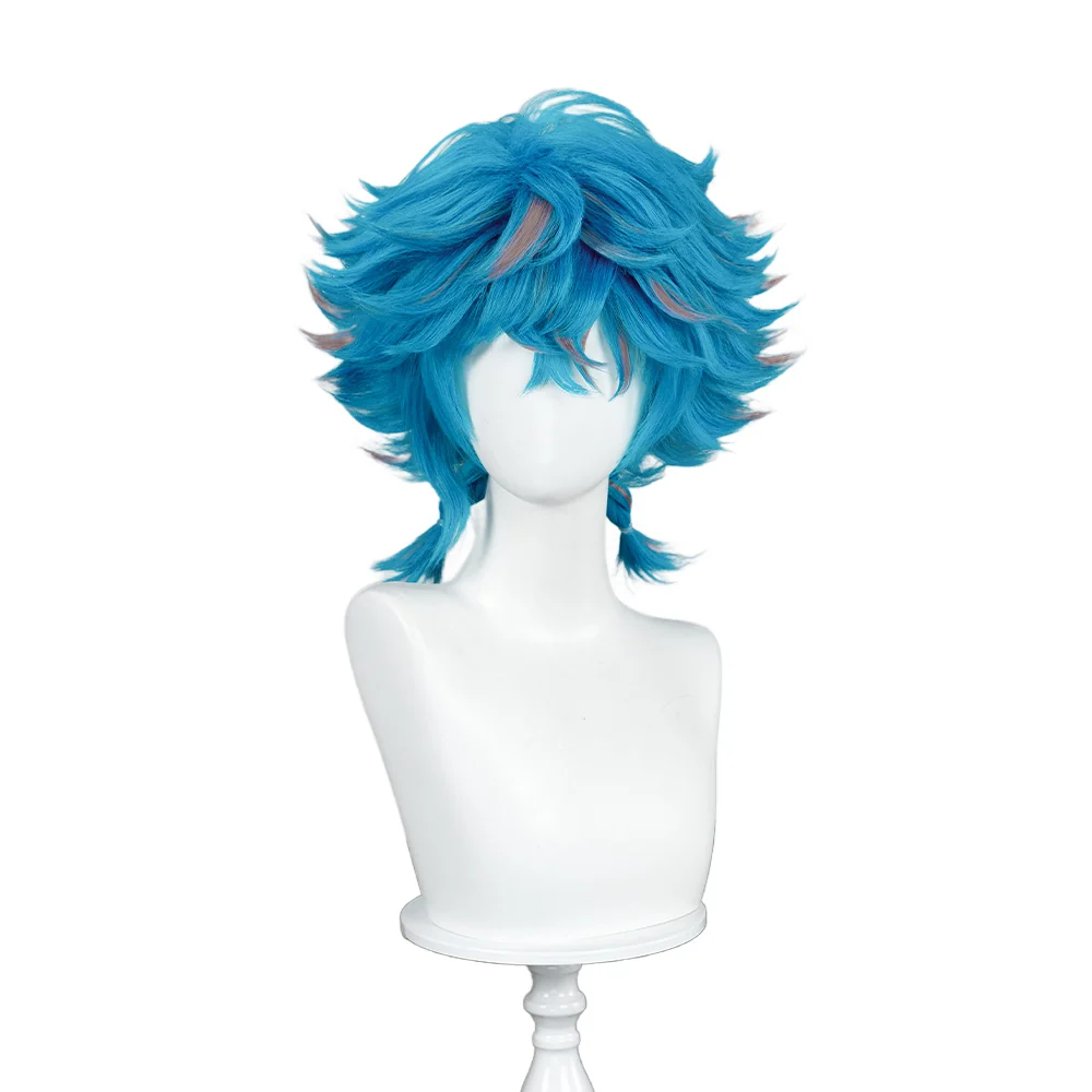【Ready For Ship】DokiDoki Anime Wig Little Girl Wig Short Curl Blue Hair Small Braids - Image 5