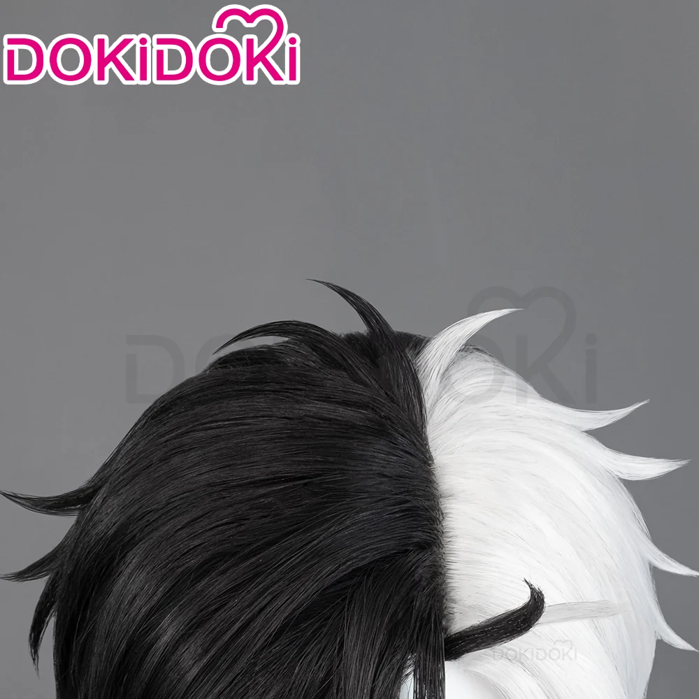【Ready For Ship】DokiDoki Anime Wind Breaker Cosplay Haruka Sakura Wig Short Straight Black White Hair - Image 4