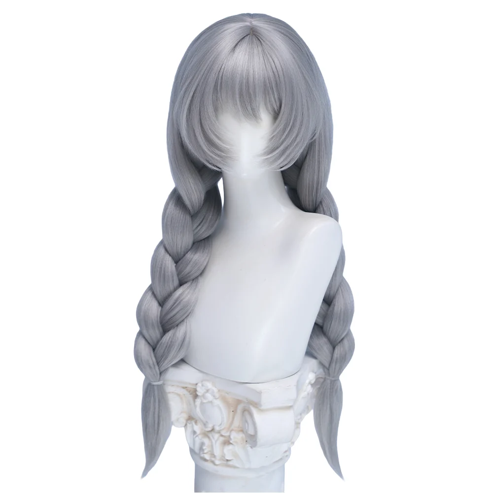 【Ready For Ship】DokiDoki Anime Cosplay Wig Grey Long Straight Twin Tail / Ear / Tail Rabbit Cute - Image 17