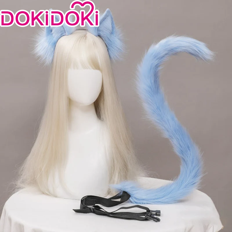 【In Stock】DokiDoki Cosplay Cat Ears Tail Lolita Cute White/Pink/Black/Grey/Wine Red/Light Blue/Camel/Purple Cat Ears Tail - Image 3