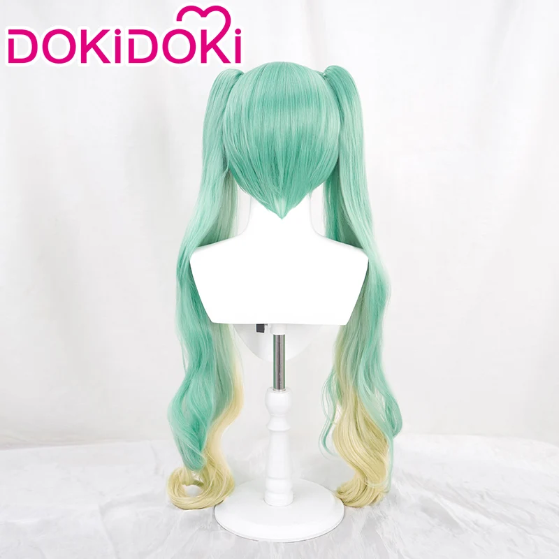 【Ready For Ship】DokiDoki Cosplay Wig Long Curly Green Wig Strawberry 15th anniversary/ Bow Knot - Image 3
