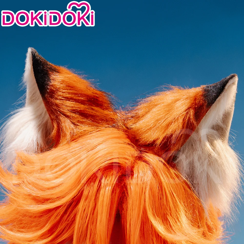 【Partial Ready For Ship】DokiDoki Cosplay Orange Fluffy Ear Tail - Image 2