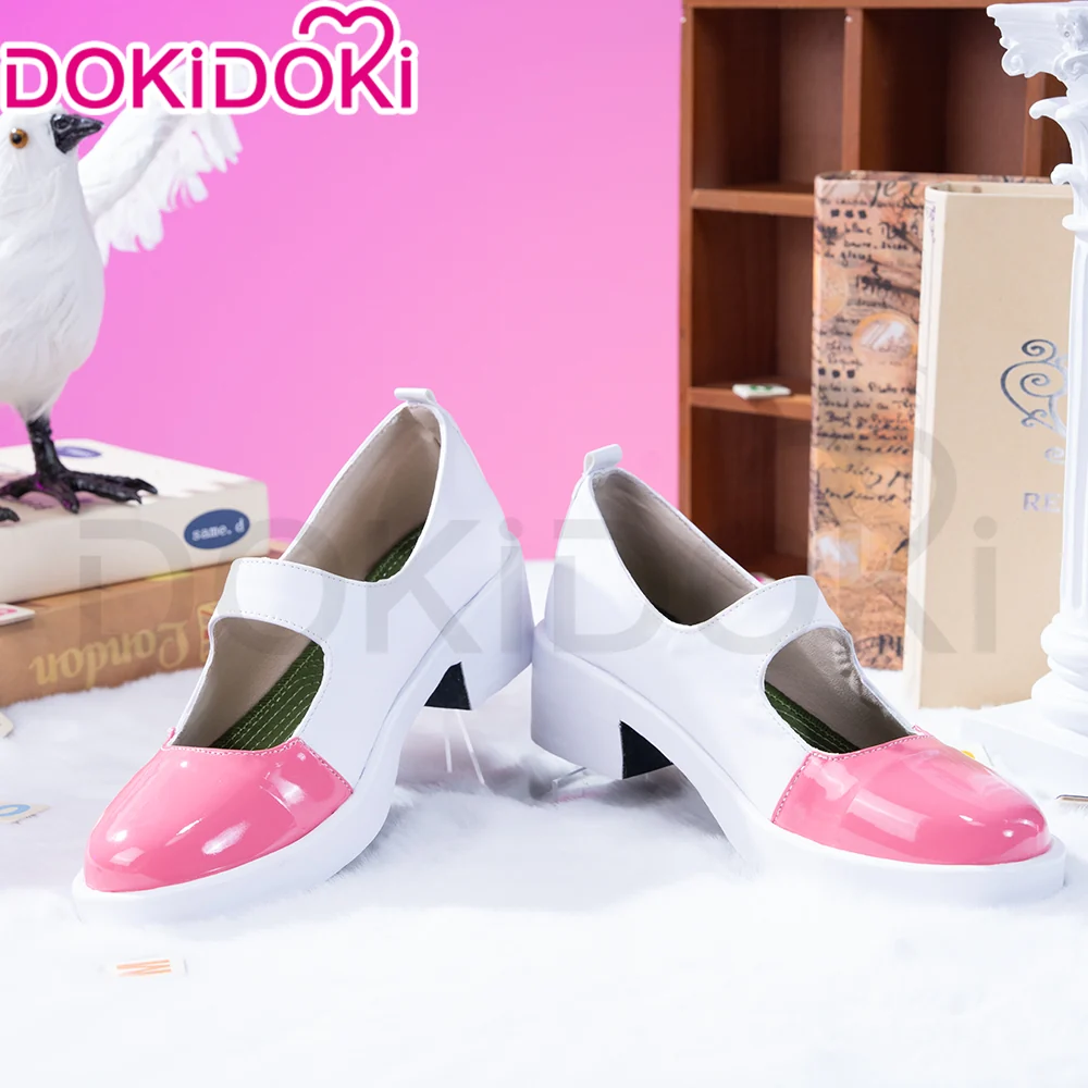DokiDoki Game DokiDoki Literature Club Cosplay Monika Shoes Pink White Shoes DDLC