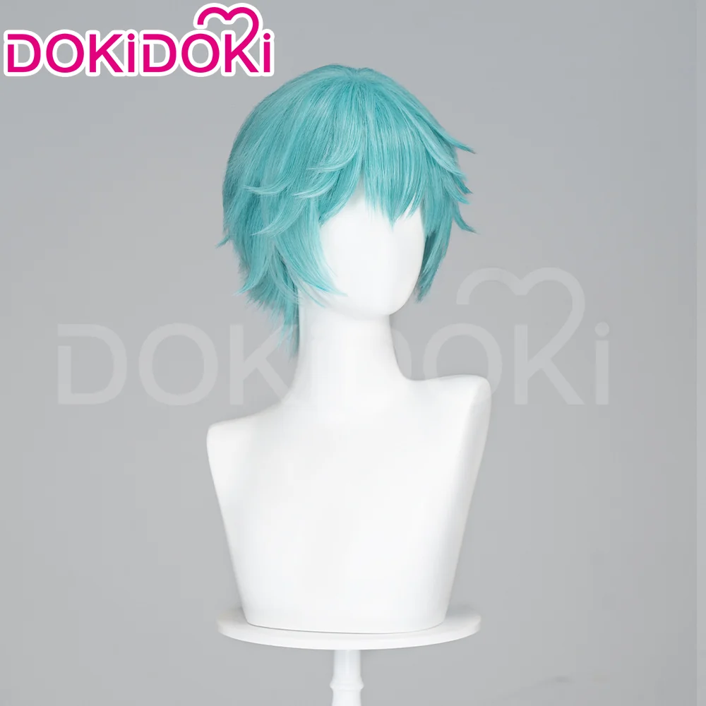 【Ready For Ship】DokiDoki Cosplay Short Straight Green Gender Bending Wig Male - Image 2