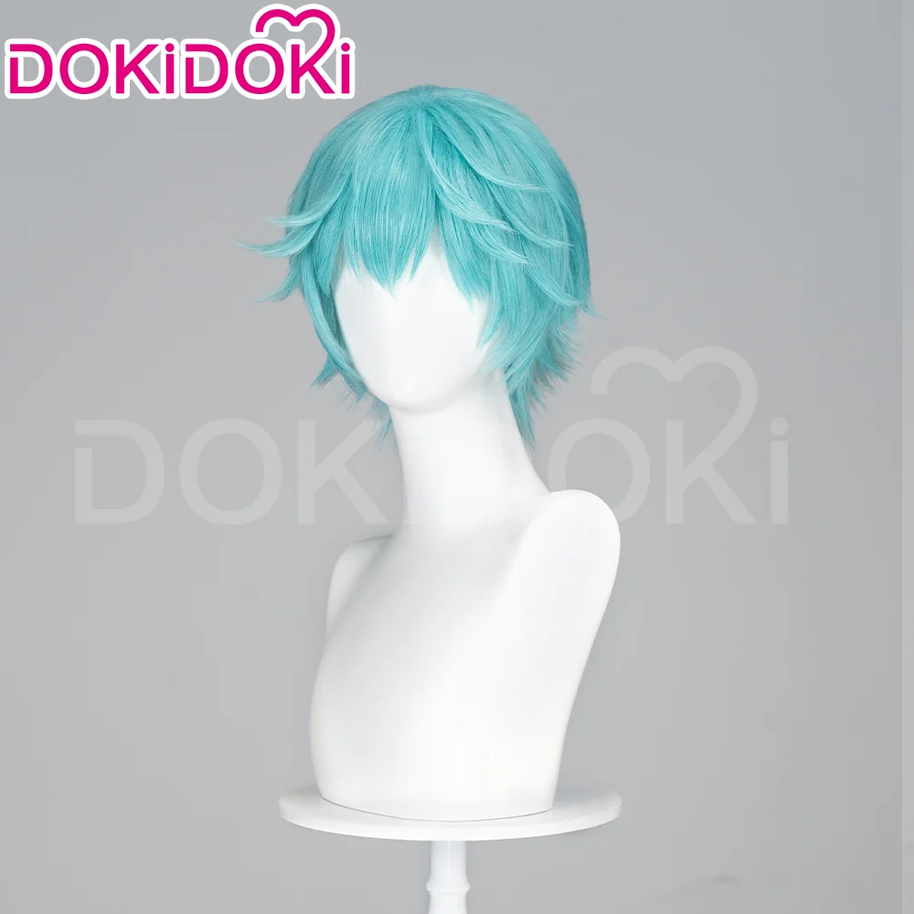 【Ready For Ship】DokiDoki Cosplay Short Straight Green Gender Bending Wig Male - Image 3