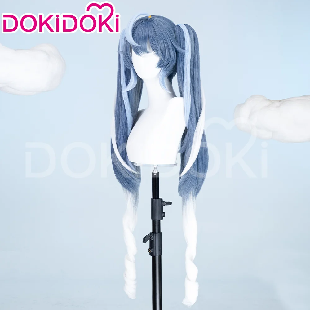 【Ready For Ship】DokiDoki Cosplay Wig Long Straight Dark Blue Women Hair - Image 2