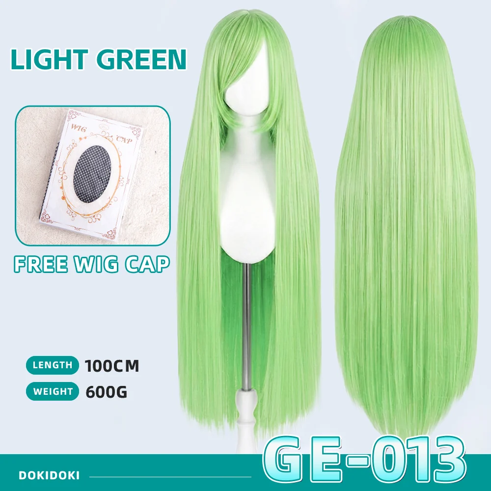 【Partially Ready For Ship】【Green】DokiDoki Cosplay Wig Basic Wig Long Straight Green 100 CM Hair Wig Base - Image 13