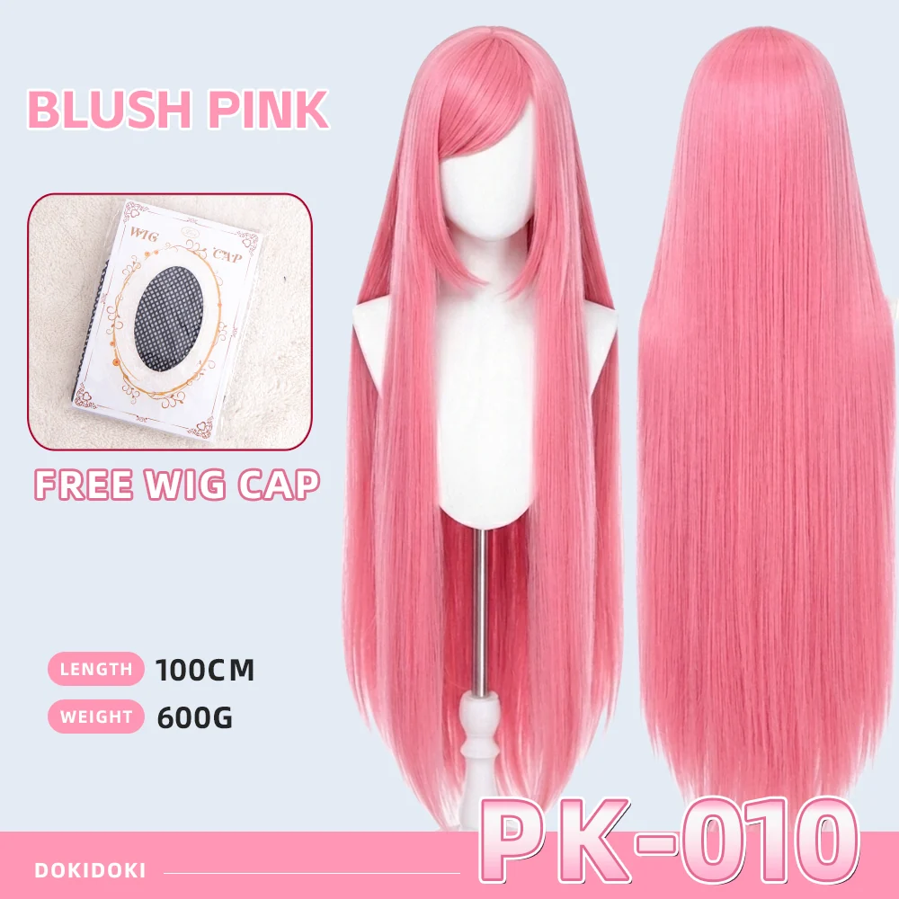 【Ready For Ship】【Pink】DokiDoki Cosplay Wig Basic Wig Long Straight Pink 100 CM Hair Wig Base - Image 11