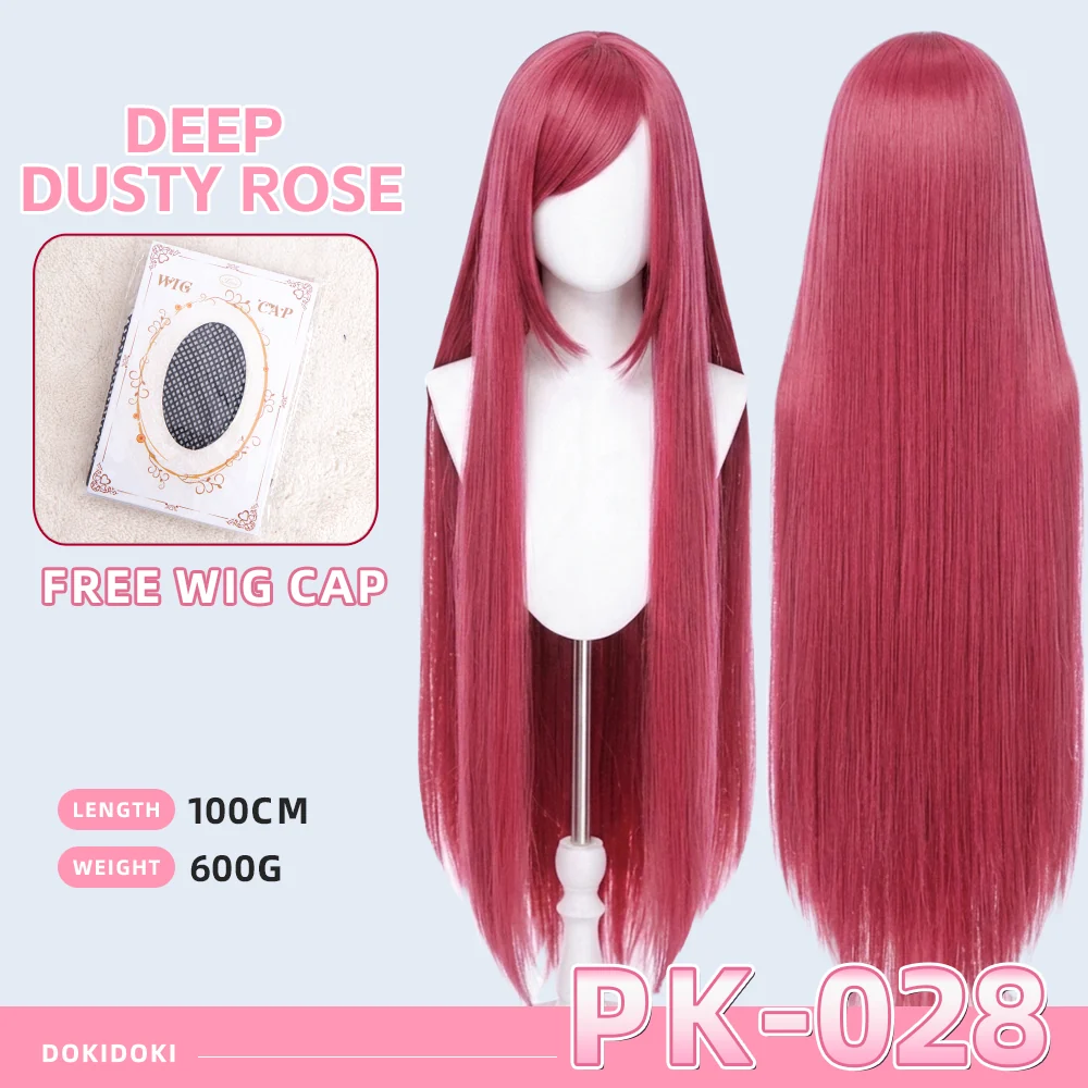【Ready For Ship】【Pink】DokiDoki Cosplay Wig Basic Wig Long Straight Pink 100 CM Hair Wig Base - Image 29