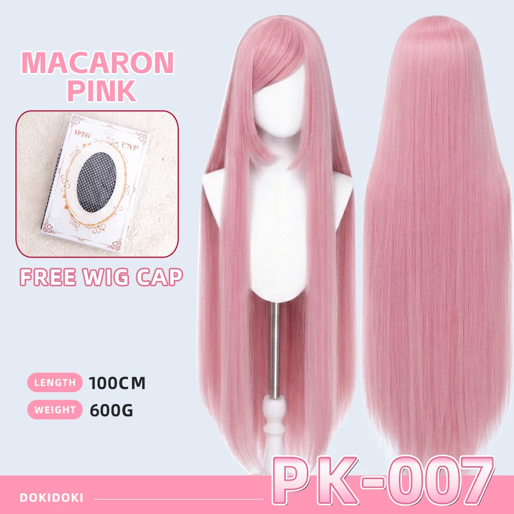 【Ready For Ship】【Pink】DokiDoki Cosplay Wig Basic Wig Long Straight Pink 100 CM Hair Wig Base - Image 8