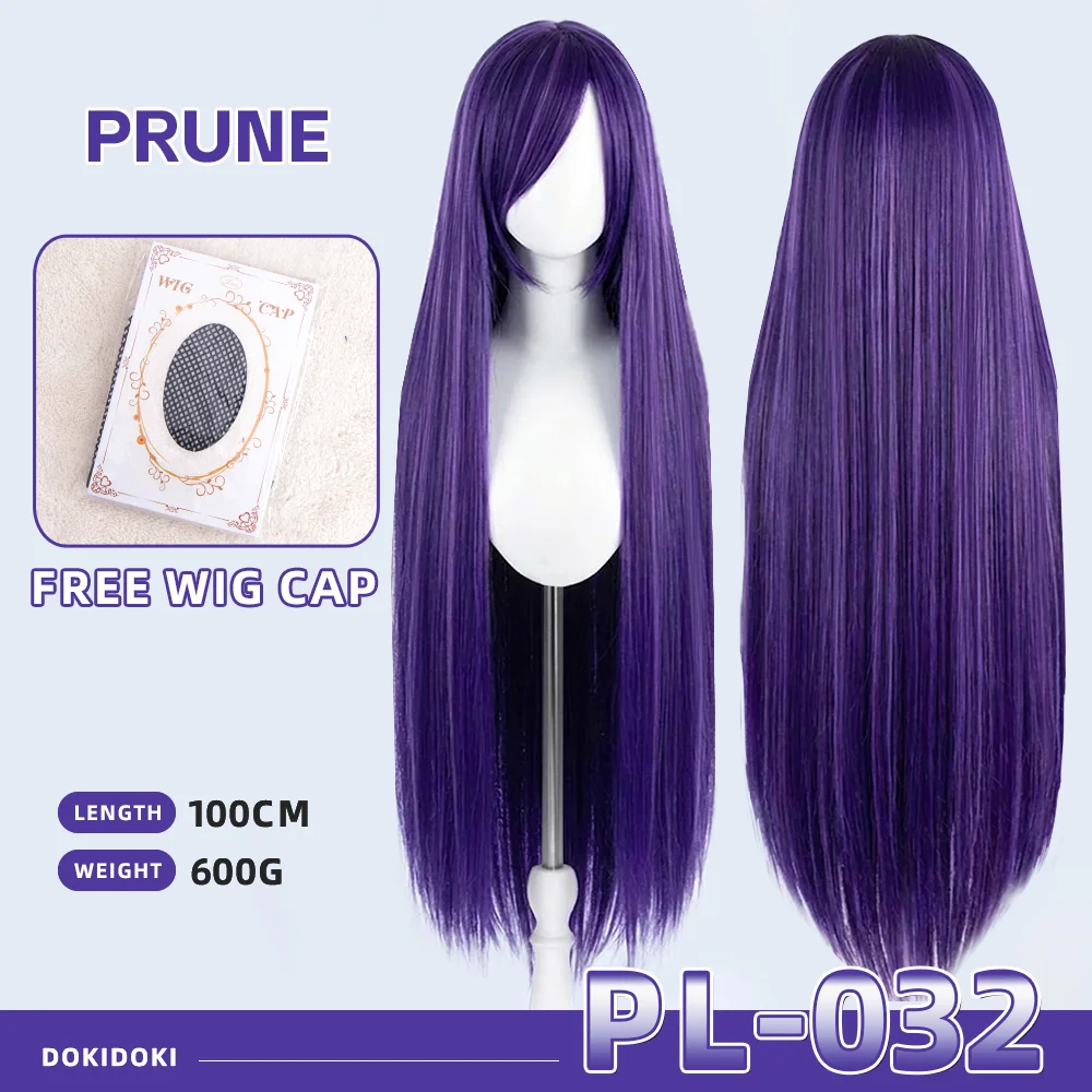 【Partially Ready For Ship】【Purple】DokiDoki Cosplay Wig Basic Wig Long Straight Purple 100 CM Hair Wig Base - Image 33