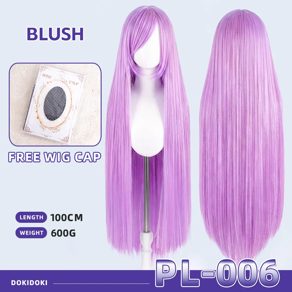 【Partially Ready For Ship】【Purple】DokiDoki Cosplay Wig Basic Wig Long Straight Purple 100 CM Hair Wig Base - Image 7