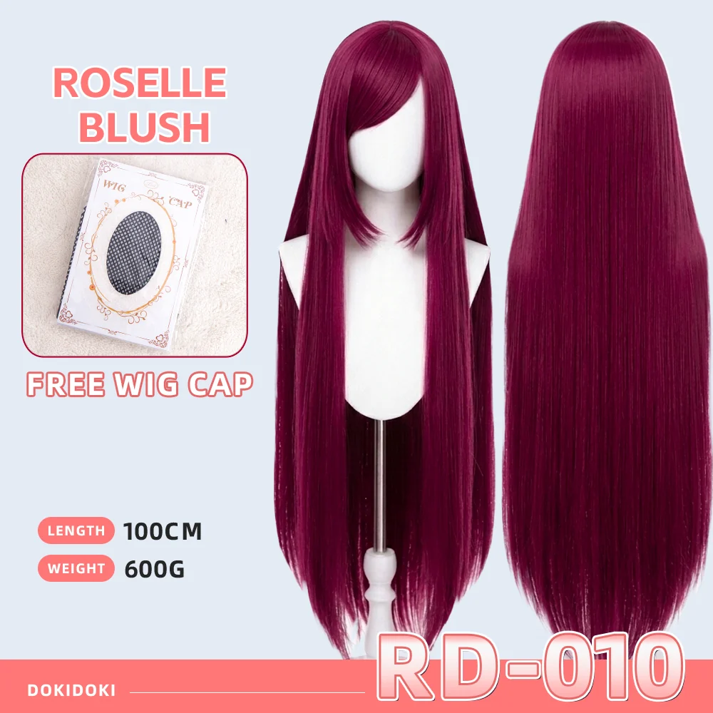 【Partial Ready For Ship】【Red】DokiDoki Cosplay Wig Basic Wig Long Straight Red 100 CM Hair Wig Base - Image 11