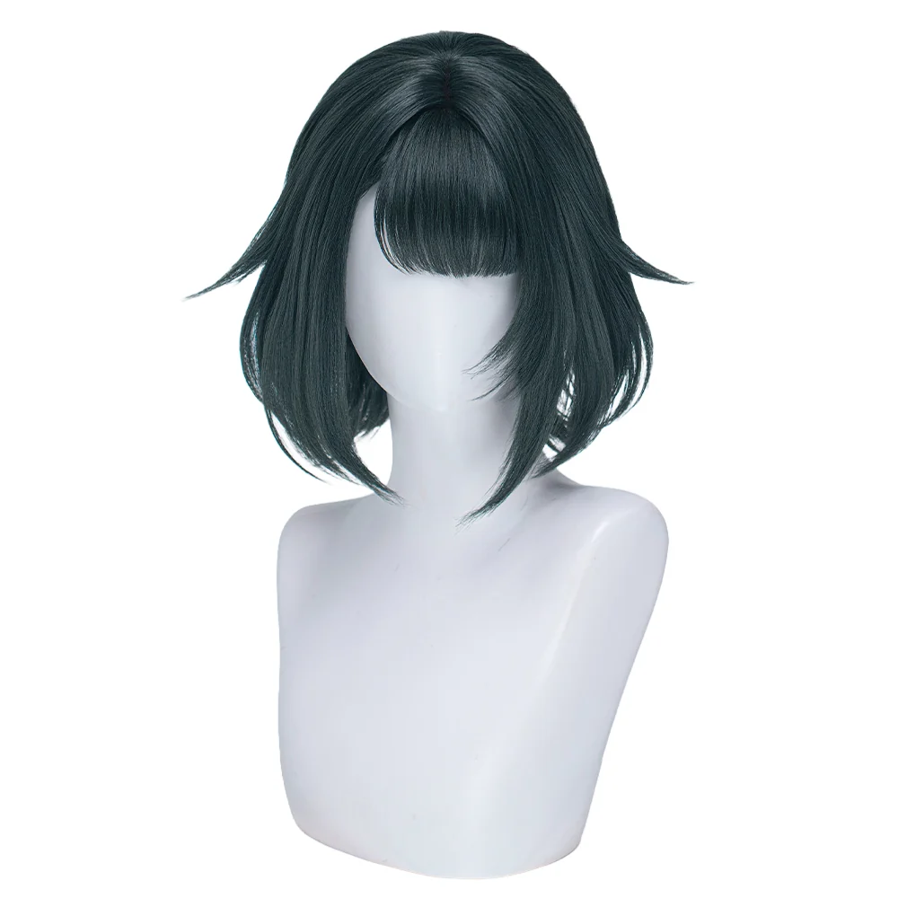 【Ready For Ship】DokiDoki Game Arknights: Endfield Cosplay Endministrator Female Wig Short Black Green Hair - Image 12
