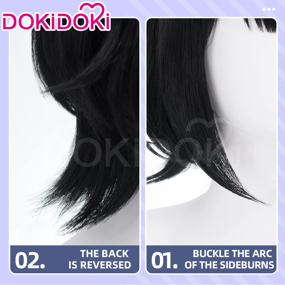 【Ready For Ship】DokiDoki Game Arknights: Endfield Cosplay Endministrator Female Wig Short Black Green Hair - Image 6