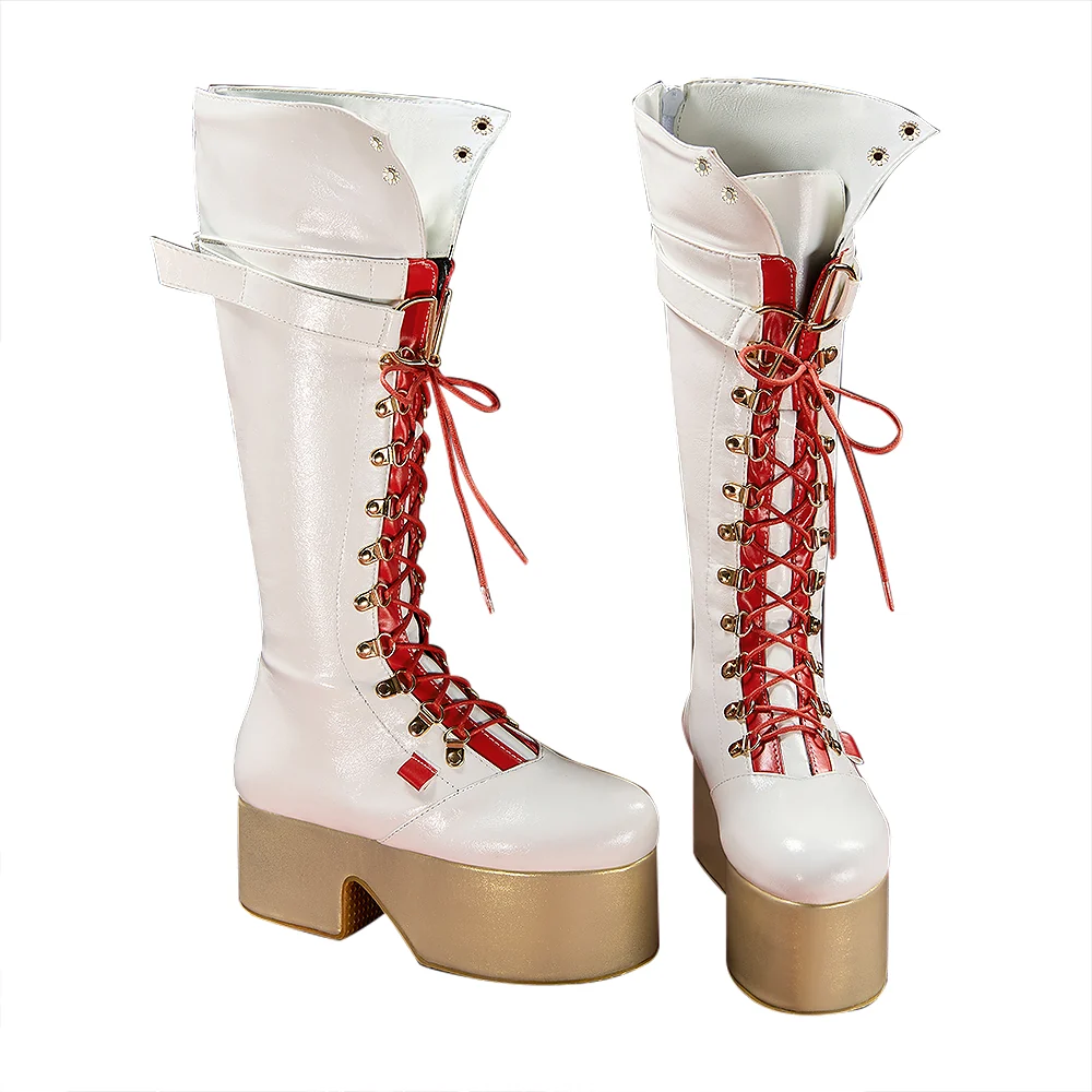 DokiDoki-SR Game Arknights Cosplay Haruka Shoes High Heel Boots - Image 8