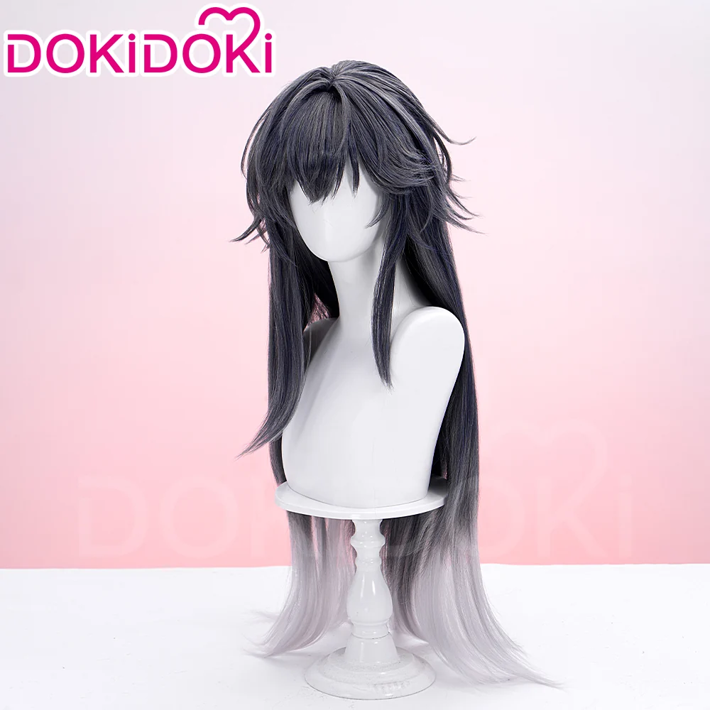 【Ready For Ship】DokiDoki Game Arknights Cosplay Texas the Omertosa Wig Long Straight Black Hair Cellinia Texas - Image 5