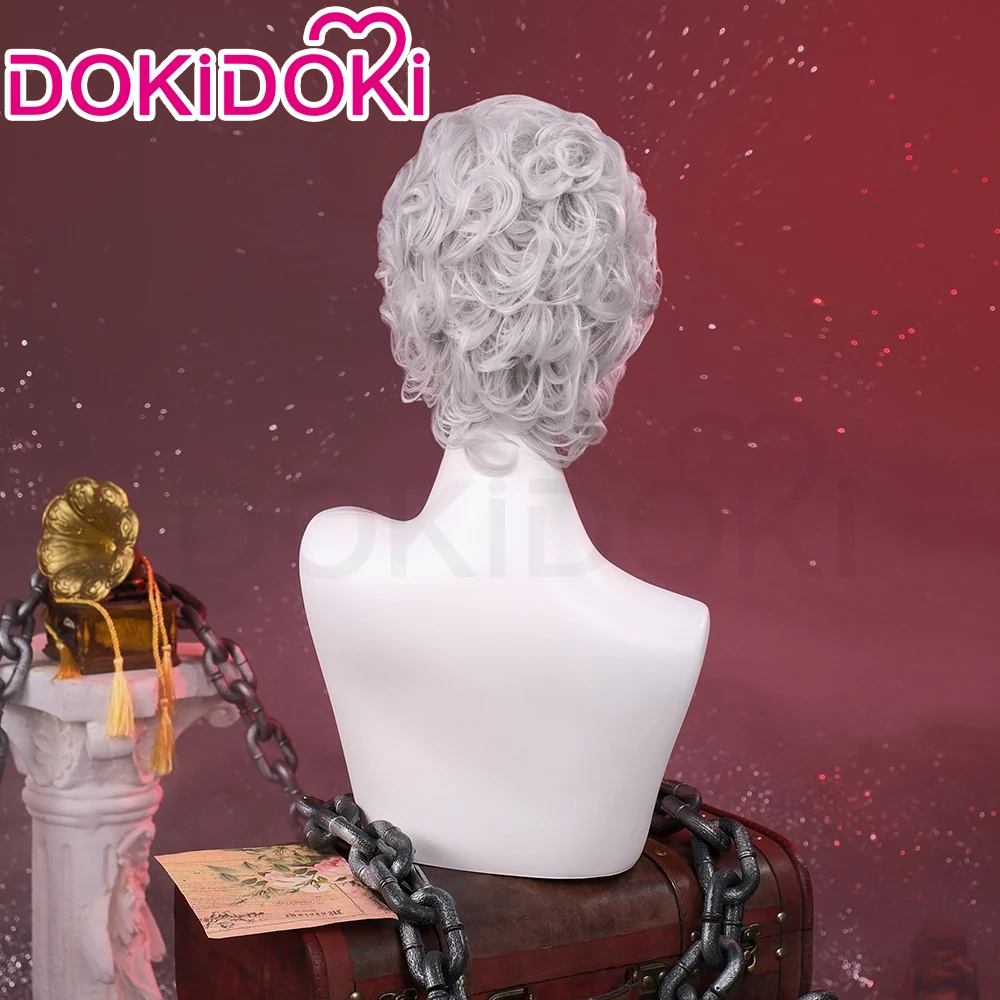 【Ready For Ship】DokiDoki Game Cosplay  Short Curly Silver Wig - Image 3